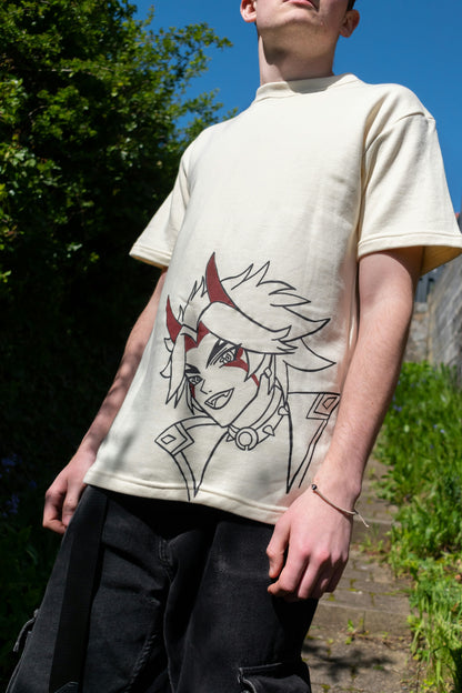 Crimson Oni Off-White Oversized T-Shirt