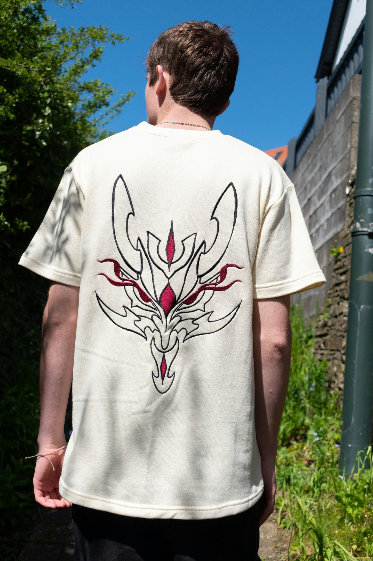 Crimson Oni Off-White Oversized T-Shirt