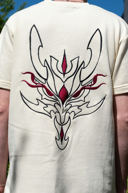 Crimson Oni Off-White Oversized T-Shirt