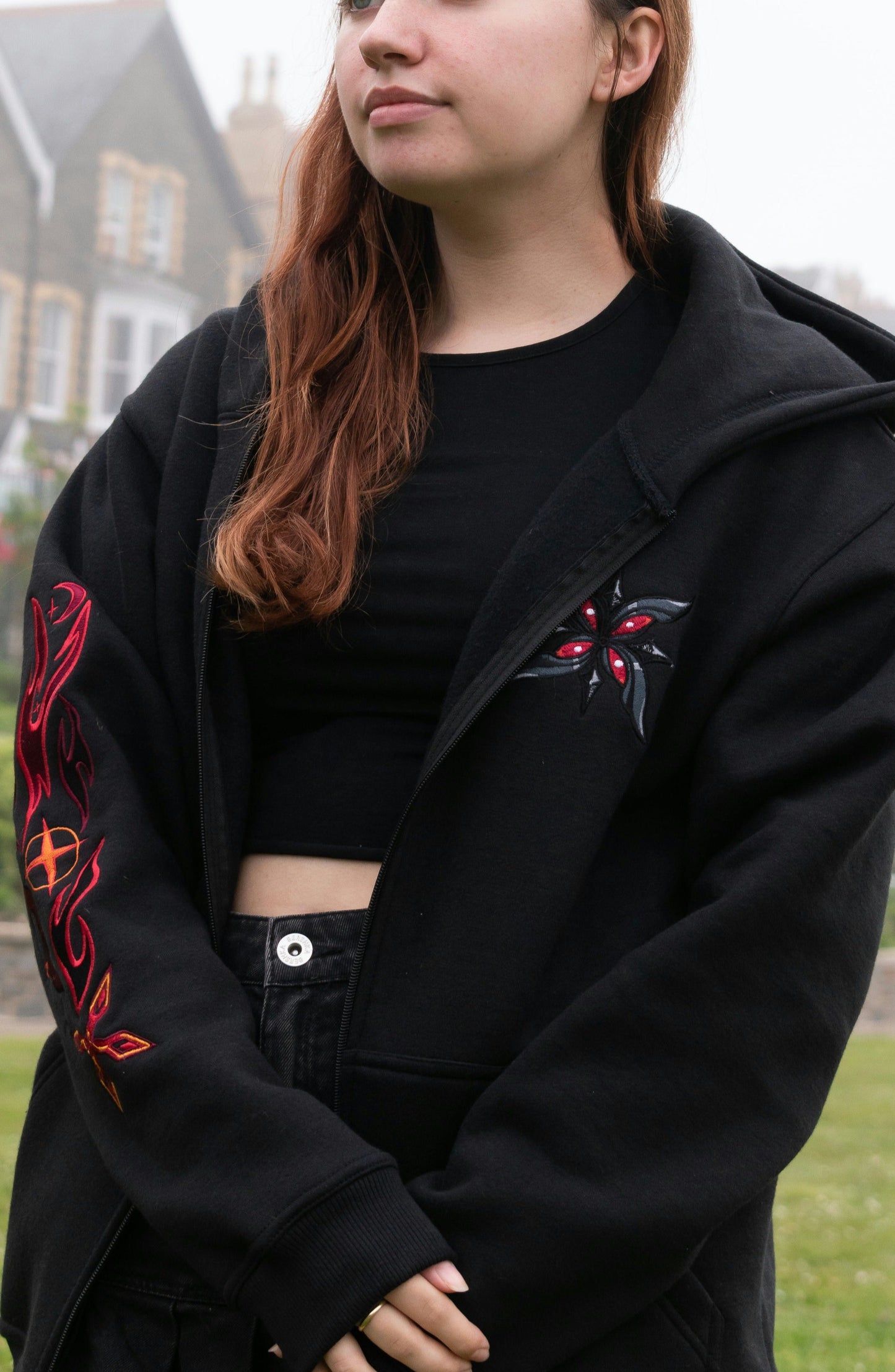 The Knave Black Zip-Up Hoodie