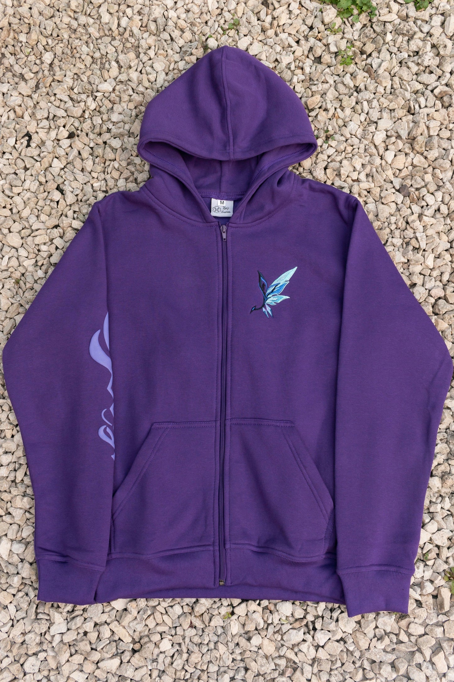 Shattered Star Zip-Up Hoodie - Purple