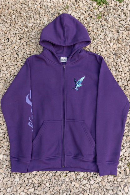 Shattered Star Zip-Up Hoodie - Purple