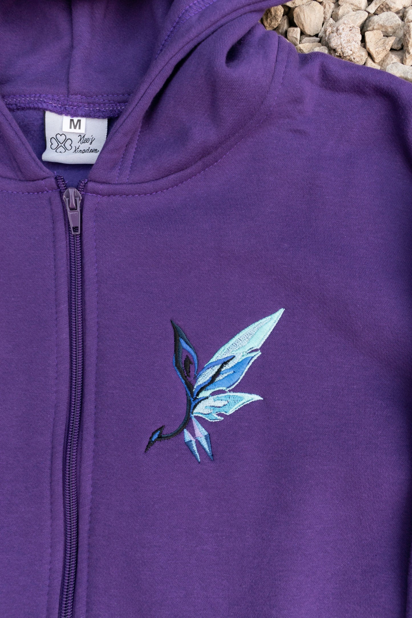 Shattered Star Zip-Up Hoodie - Purple