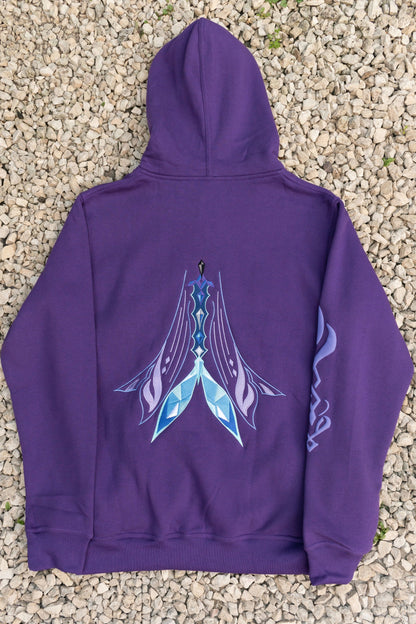 Shattered Star Zip-Up Hoodie - Purple